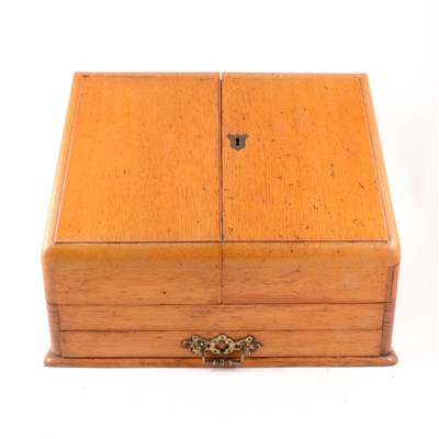 Lot 86 - A Victorian oak correspondence box.