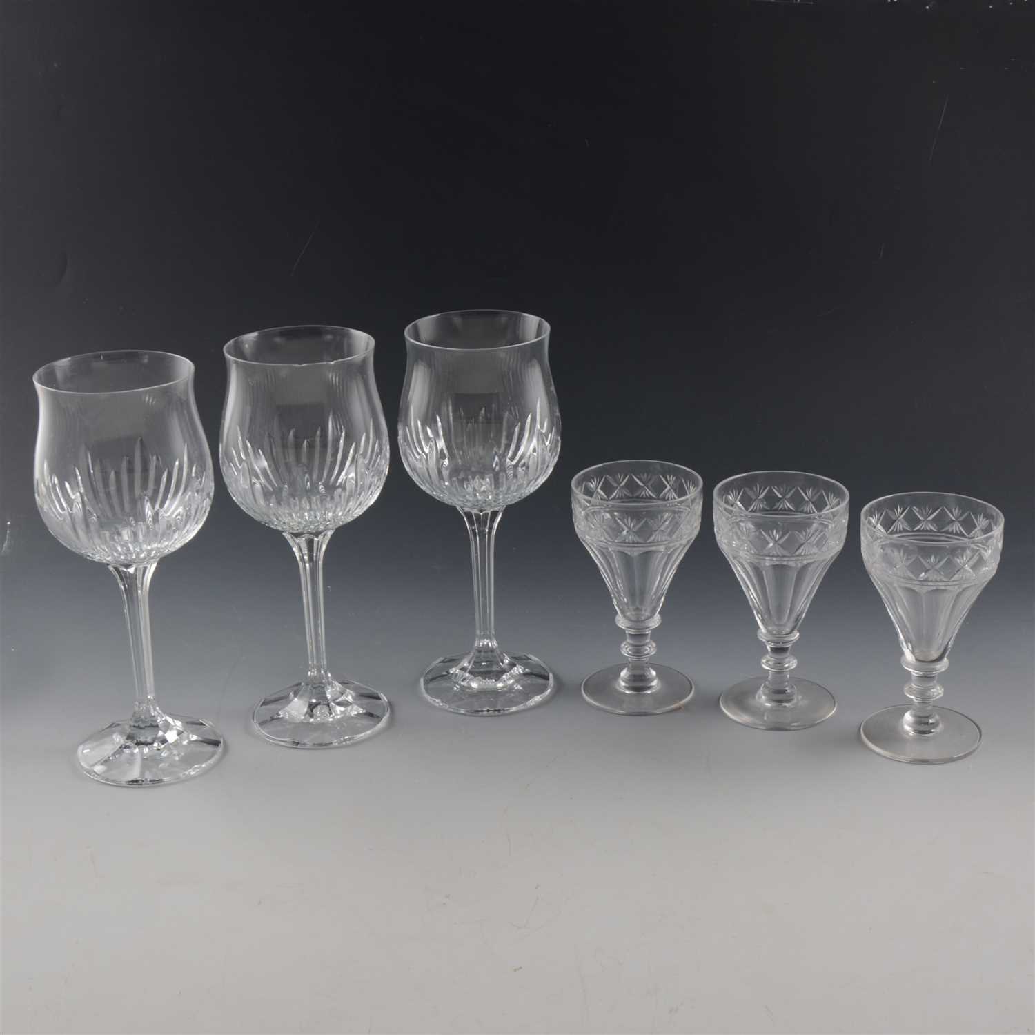 Lot 22 - Richardson cut crystal suite of table glass.