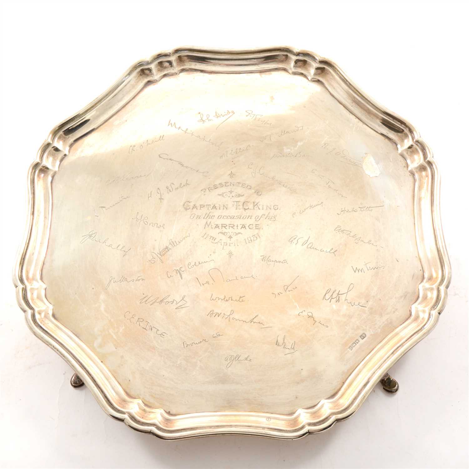 Lot 326 - Silver tray