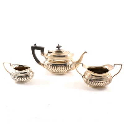 Lot 321 - A silver three-piece teaset by Frederick Wilson & Co