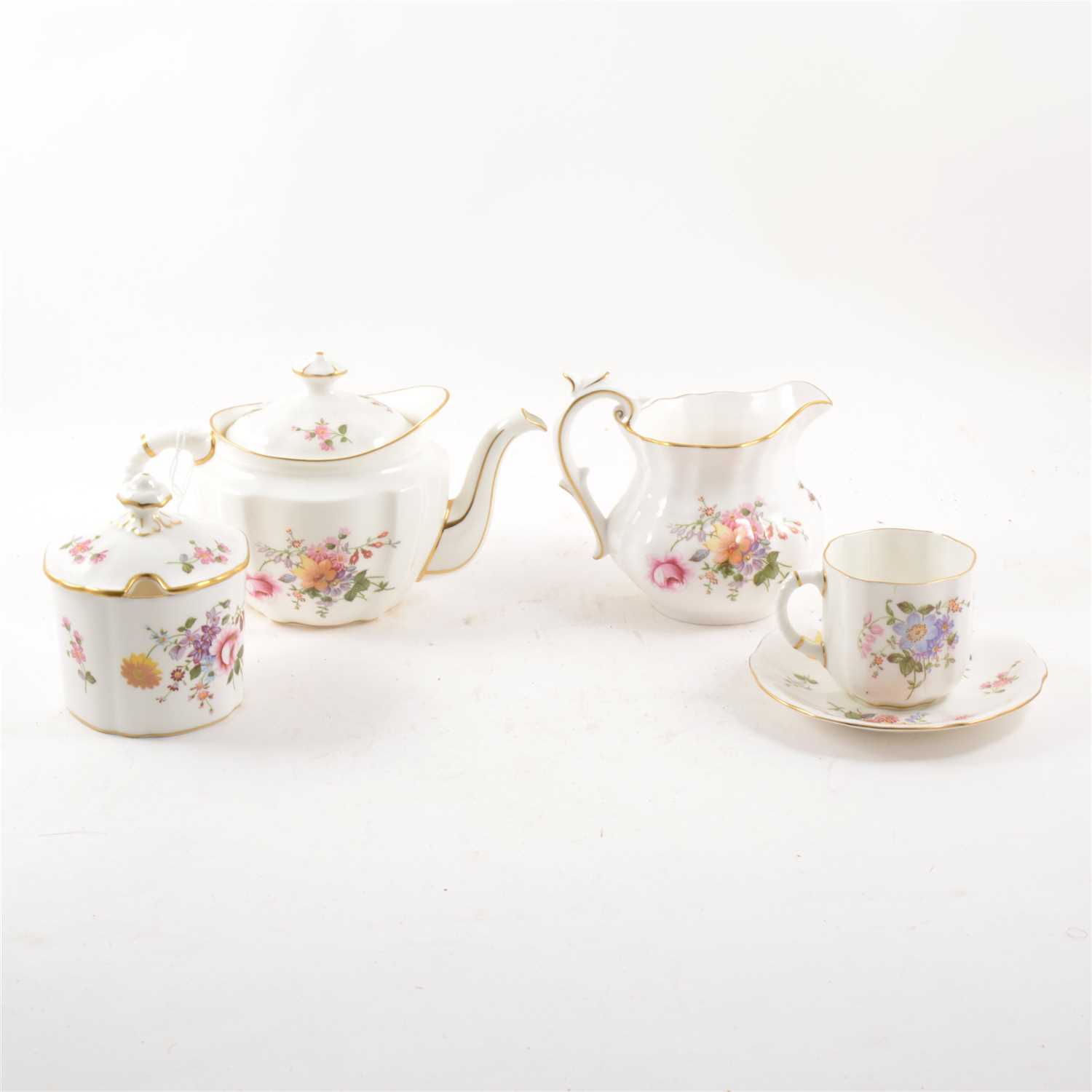Lot 37 - Royal Crown Derby part teaset, Posies pattern, and other Derby ware
