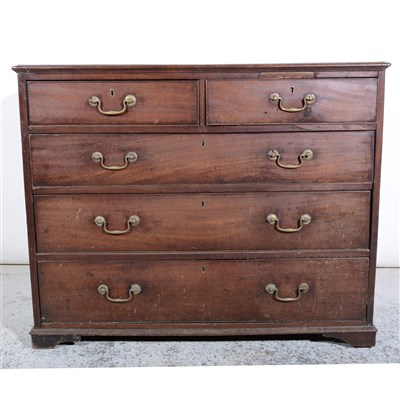 Lot 300 - A George III mahogany chest of drawers, ...