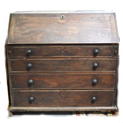 Lot 382 - George III mahogany bureau