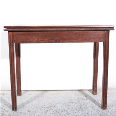 Lot 332 - A Georgian mahogany card table, ...