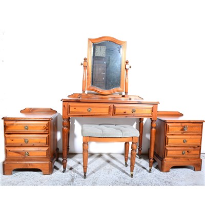 Lot 345 - A modern stained pine bedroom suite, ...