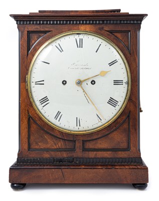 Lot 320 - Barrauds, Cornhill, London, Regency mahogany bracket clock