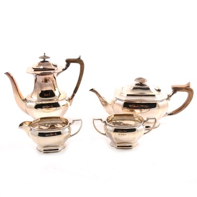 Lot 161 - A silver four-piece tea set by Cooper Brothers & Sons Ltd
