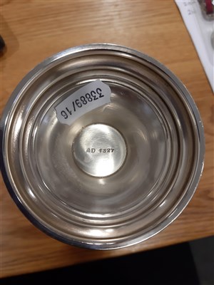 Lot 162 - A silver replica Melton Mowbray goblet by A. Edward Jones Ltd
