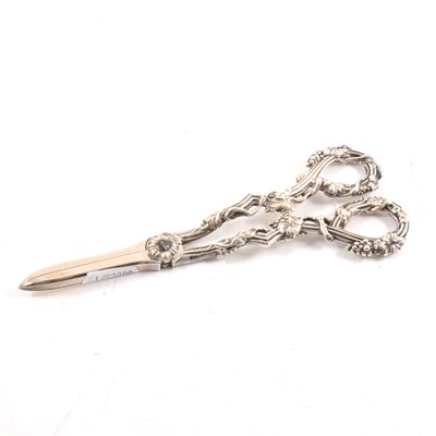 Lot 173 - A pair of silver grape scissors by John Aldwinckle and Thomas Slater
