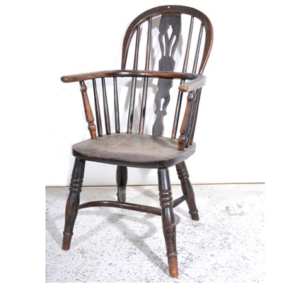 Lot 316 - A Victorian child's elm and ash Windsor chair, ...