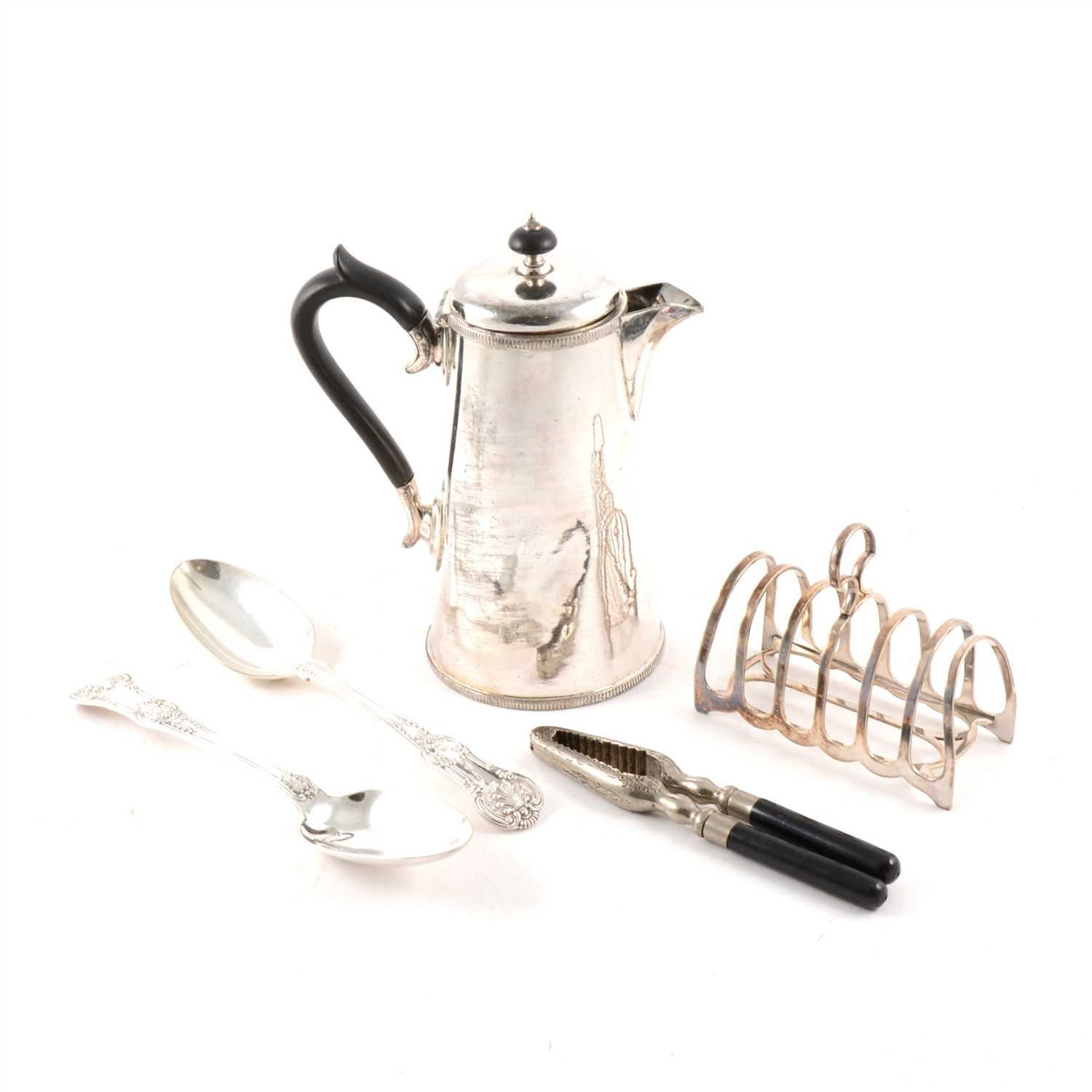 Lot 120 - Quantity of silver plated wares, including an EPB hot water jug, ...