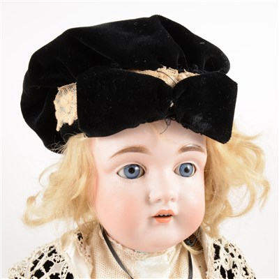 Lot 358 - German bisque head doll possibly Kestner stamped 12.154 DEP