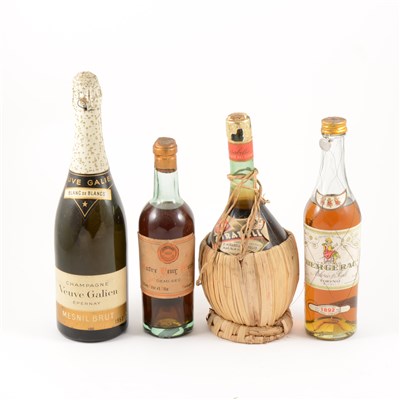 Lot 157 - A collection of champagne and table wines, to include Champagne Vevue Galien.