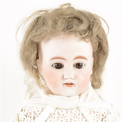 Lot 357 - German bisque head doll possibly Kestner stamped 809.10