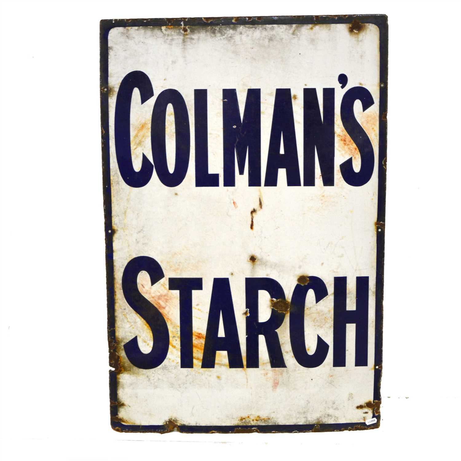 Lot 163 - Old enamel sign, COLMAN"S STARCH
