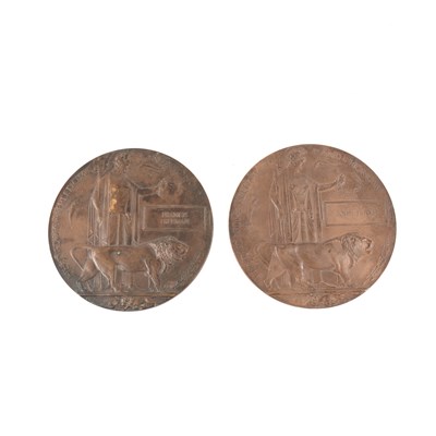 Lot 170 - Two Death pennies, engraved Francis Freeman and John Hinks.