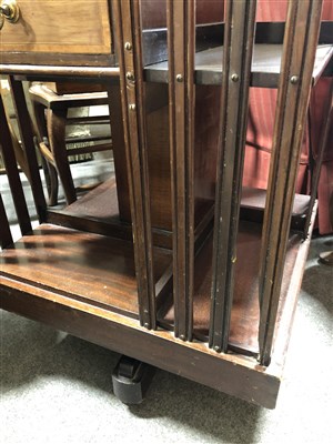 Lot 328 - An Edwardian inlaid mahogany revolving bookcase