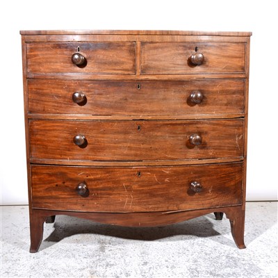 Lot 427 - A Victorian mahogany bowfront chest of drawers