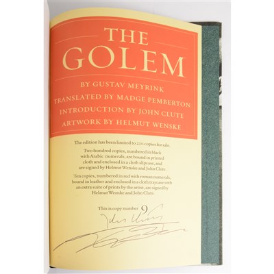 Lot 347 - Meyrink, Gustav, The Golem, limited edition with artwork by Helmut Wenske