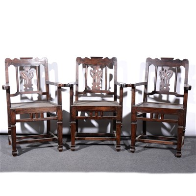 Lot 389 - Three Colonial elbow chairs, Middle East or Indian sub-continent