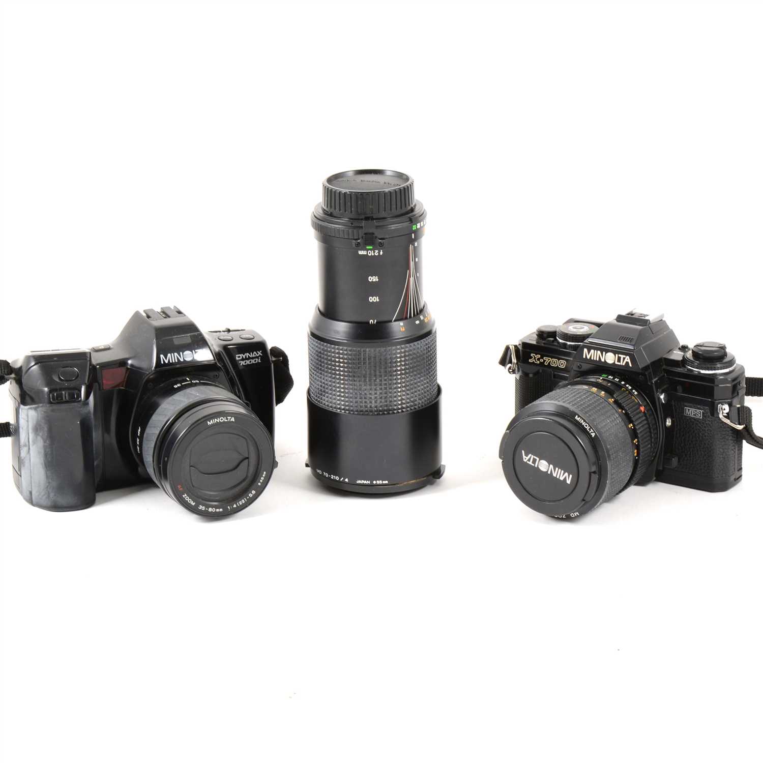 Lot 96 - Minolta Dynax 70001 SLR camera, other cameras and lenses.