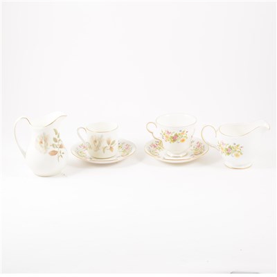 Lot 52 - A Royal Doulton bone china part coffee set, Yorkshire Rose pattern; etc
