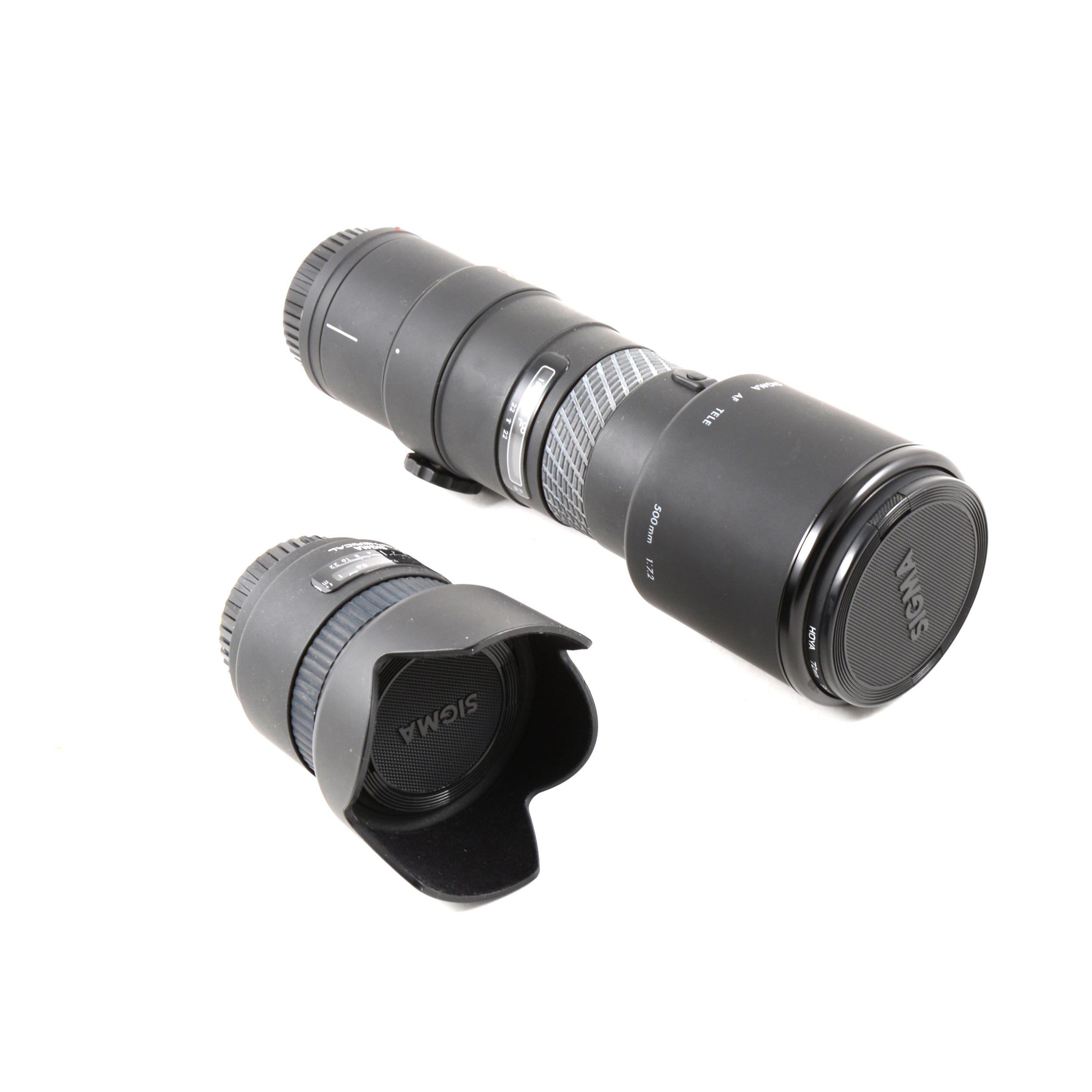 Lot 97 Two Sigma camera lenses, 500mm and 28mm,