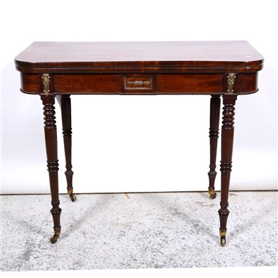 Lot 290 - A Regency mahogany card table, ...