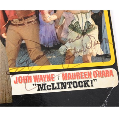 Lot 57 - John Wayne interest; a LP vinyl record bearing John Wayne signature on the cover