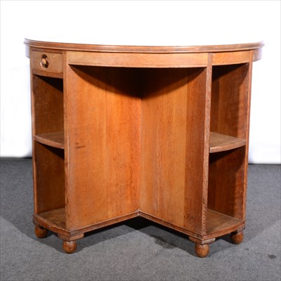 Lot 65 - An Arts and Crafts oak library table, by Heals, early 20th century.