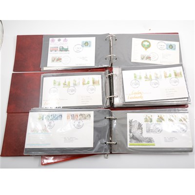 Lot 100 - A collection of First day Covers from the period 1979-1987, and two hundred and twelve Benham silks