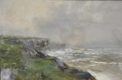 Lot 284 - Charles Rutherford, ascribed, Hartley Cliffs, Northumberland