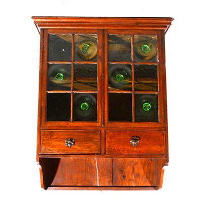 Lot 383 - Edwardian oak wall cabinet