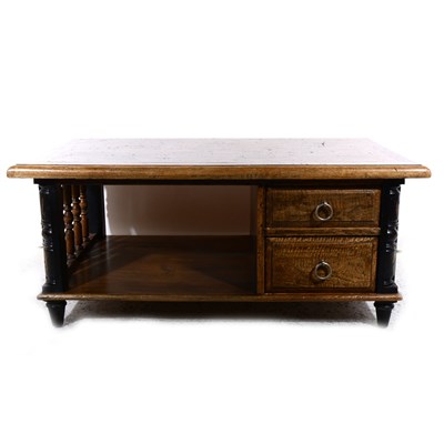 Lot 296 - A contemporary hardwood coffee table, ...