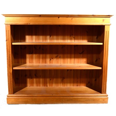 Lot 352 - A pine open bookcase.