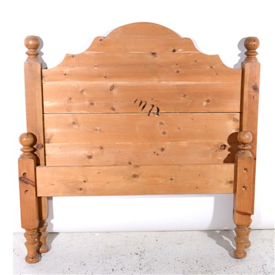 Lot 342 - A pine single bedstead, ...