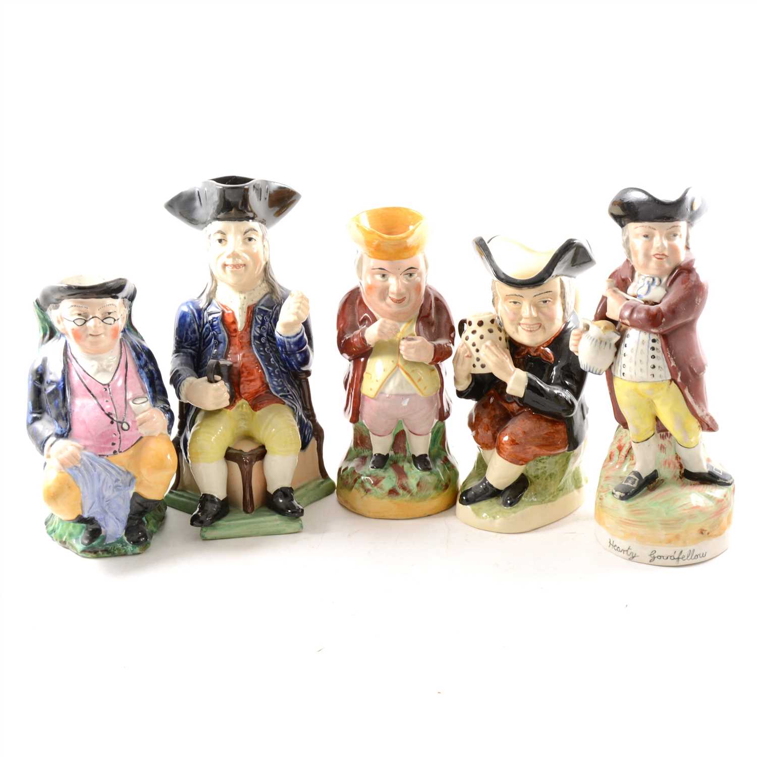 Lot 54 - Late Staffordshire Nelson Toby jug