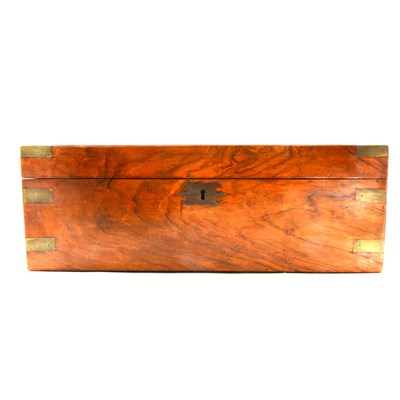 Lot 102 - Victorian walnut writing box