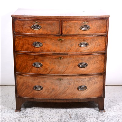 Lot 546 - Early Victorian mahogany bowfront chest of drawers