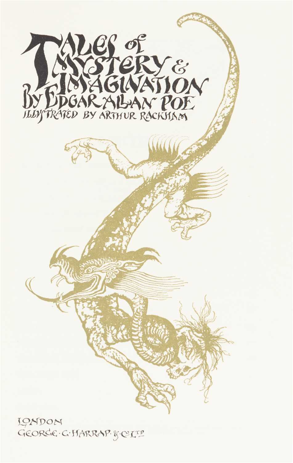 Arthur Rackham Poe Lot 353 - Rackham, Arthur (illust.)/ Poe, Edgar Allan,