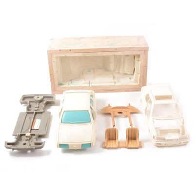 Lot 200 - Corgi Toys prototypes for the Ford Sierra and Sapphire, two plastic castings and a mould.