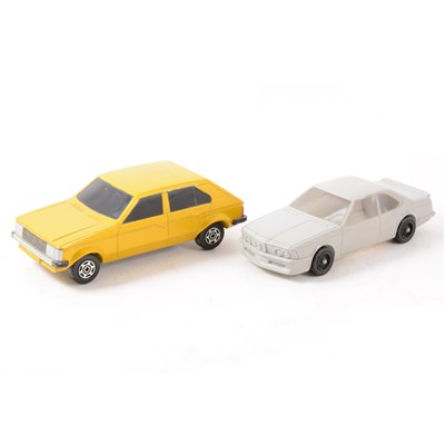 Lot 199 - Two Corgi Toys prototypes, Chrysler Horizon GLS and a BMW 7 series.