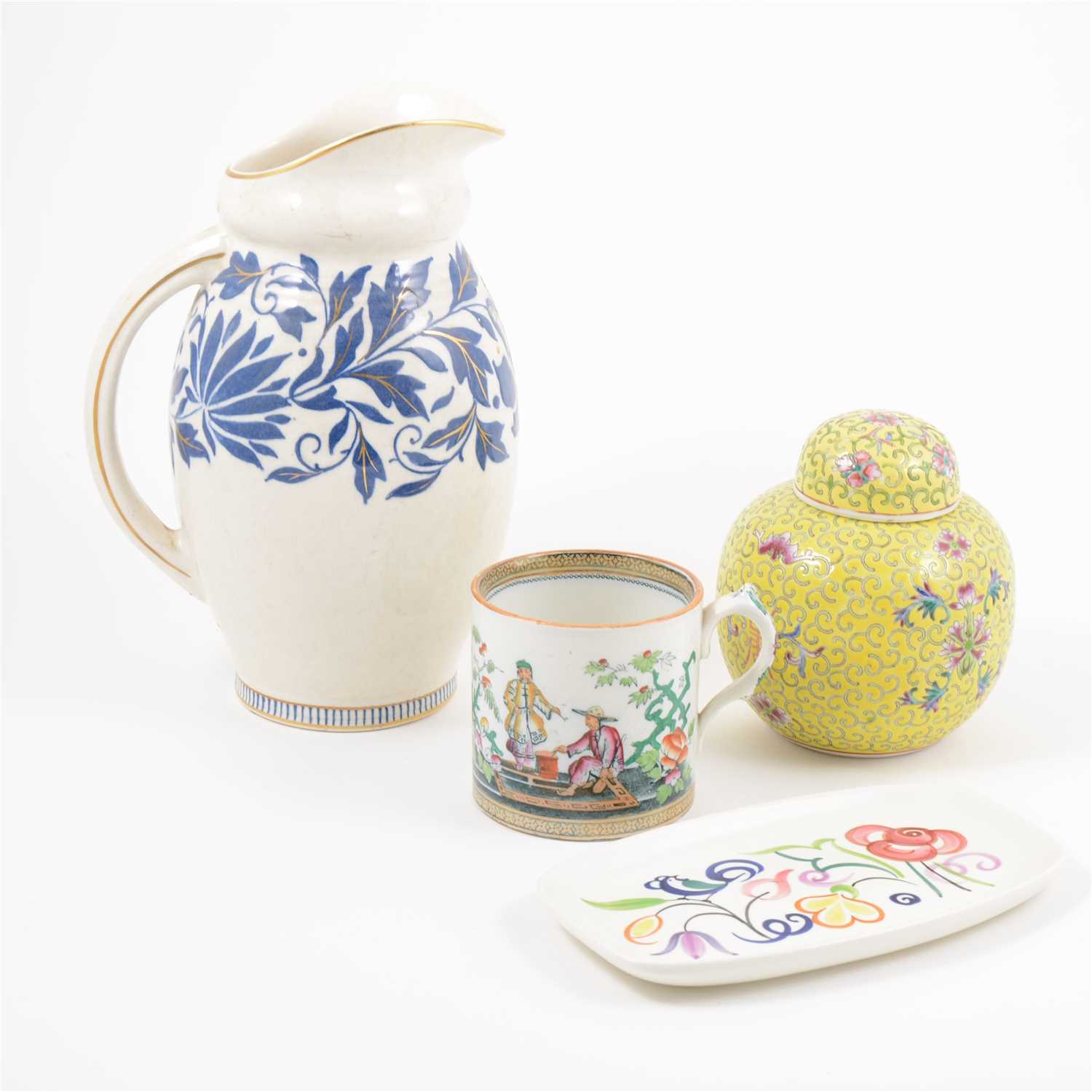 Lot 14 - Various ceramics, modern ginger jars, blue and white transfer ware etc