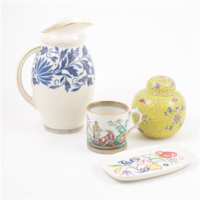 Lot 14 - Various ceramics, modern ginger jars, blue and white transfer ware etc