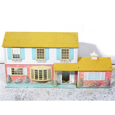 Lot 86 - Large tin-plate dolls house by Wolverine Toys, Astra Super Search-light and other toys.