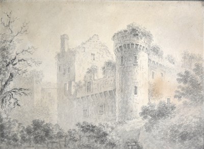 Lot 245 - English school, early 19th Century, castle ruins, a pair