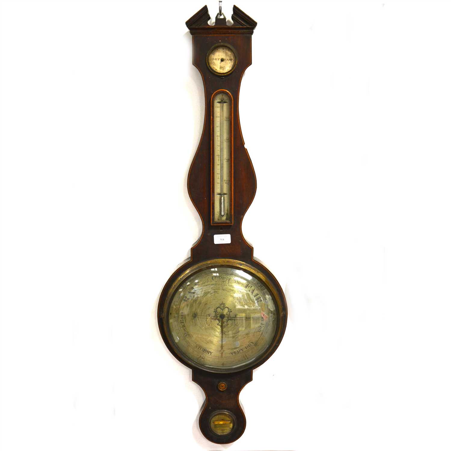Lot 314 - Victorian mahogany cased barometer, signed Faverlio and Galli, Winchester.