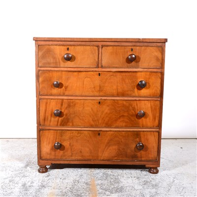 Lot 357 - Victorian mahogany chest of drawers.