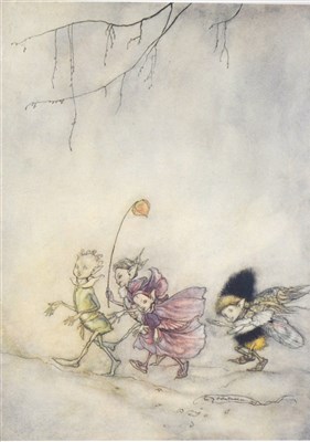 Lot 285 - After Arthur Rackham, four colour-print illustrations, 18cm x 13cm.