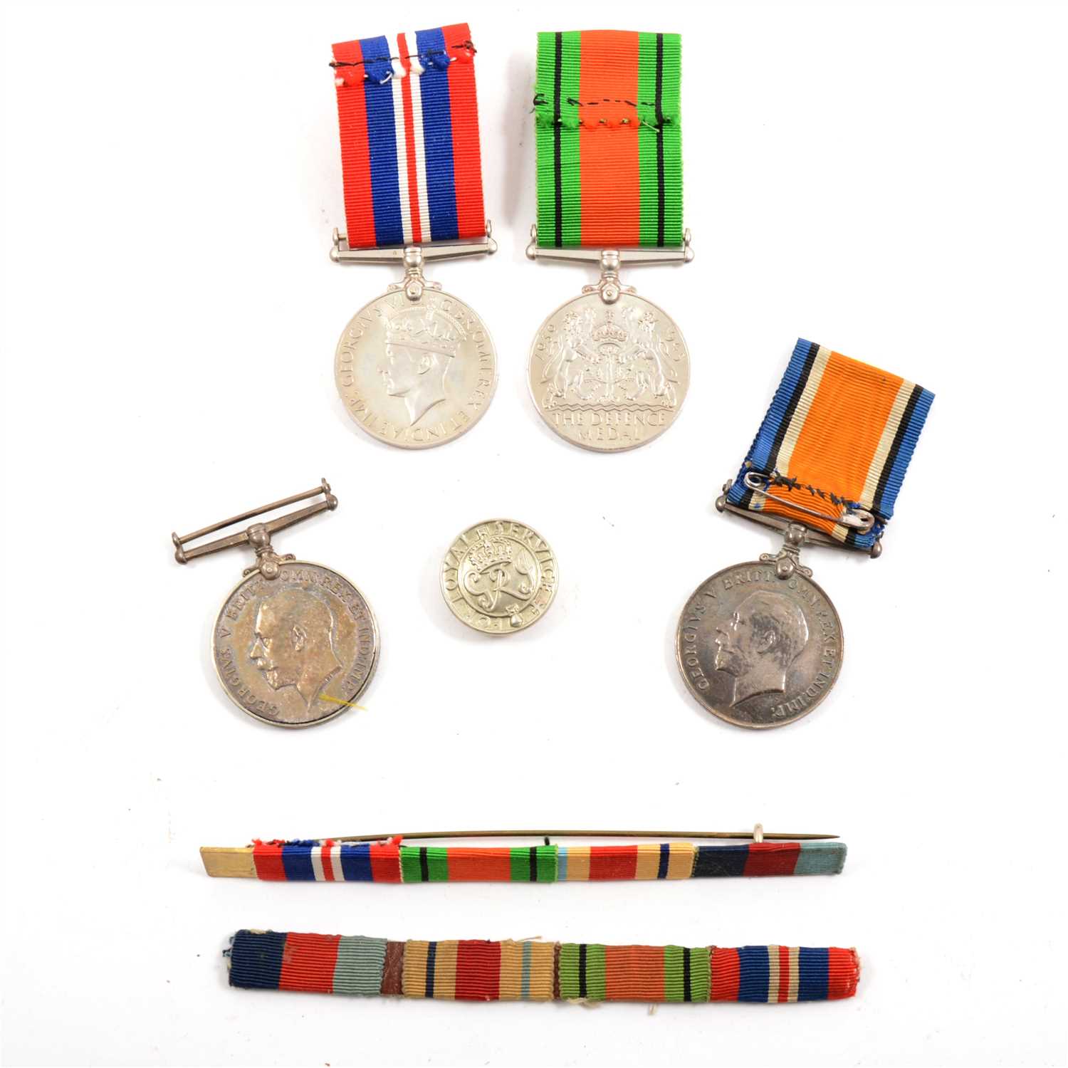Lot 173 - Medals; two WWI pairs